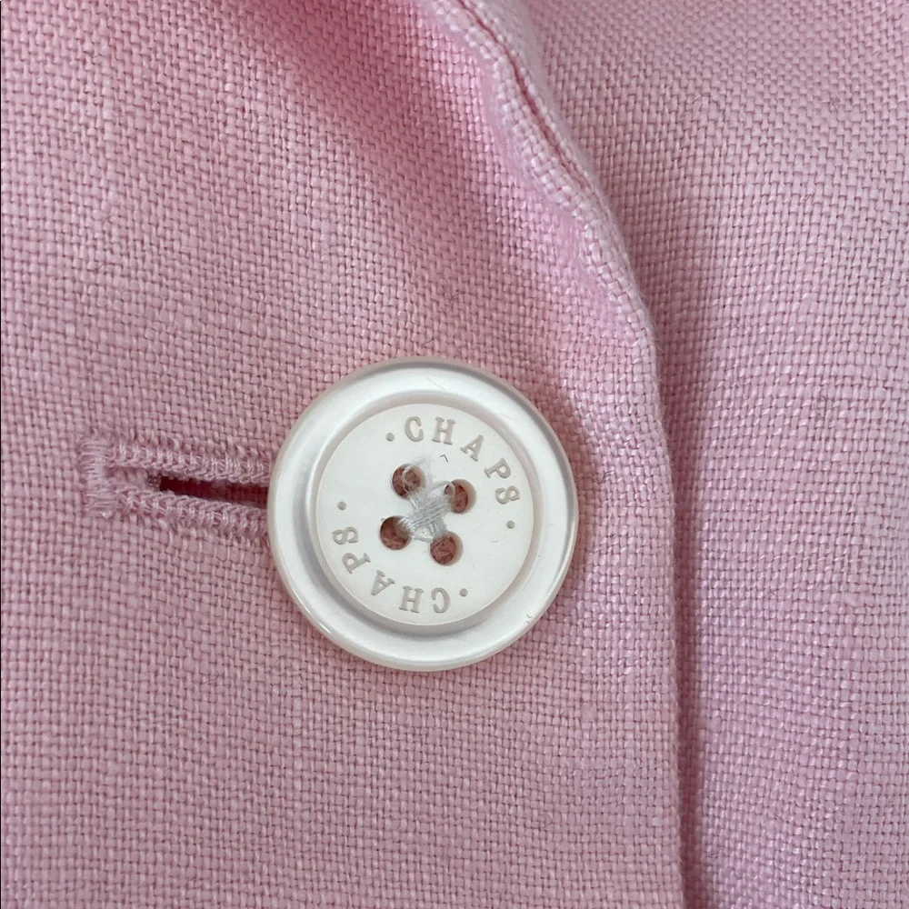 CHAPS Soft Pink Women's Linen Lined Jacket 10 - Picture 7 of 17